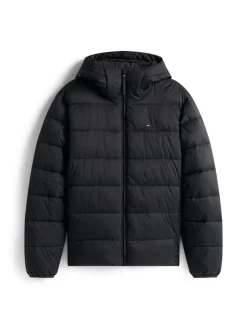 Tommy Hilfiger mieesten takki, MID WEIGHT HOODED JACKET Musta
