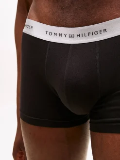 Tommy Hilfiger miesten bokserit 3P Trunk Metallic WB, musta
