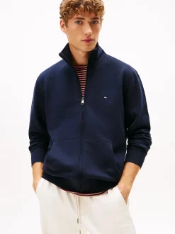 Tommy Hilfiger miesten college Essential Fleece Stand Collar, tummansininen