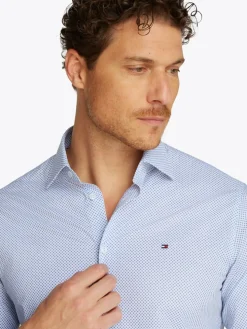 Tommy Hilfiger miesten kauluspaita, SMALL PRINT RF SHIRTJHN Sininen Kuosi