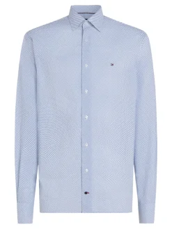 Tommy Hilfiger miesten kauluspaita, SMALL PRINT RF SHIRTJHN Sininen Kuosi