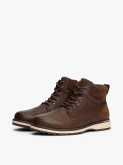 Tommy Hilfiger miesten kengät, CORPORATE W LEATHER LACE BOOT Tummanruskea