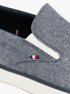Tommy Hilfiger miesten lenkkarit, TH HI VULC LOW SLIP ON Sininen Kuosi