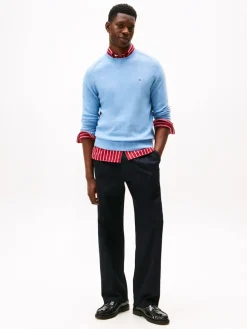 Tommy Hilfiger miesten neulepusero, CLAMBSWOOL CREW NECK Vaaleansininen