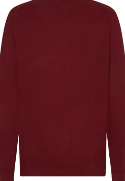 Tommy Hilfiger Miesten Neulepusero, PIMA ORG CTN CASHMERE CREW Viininpunainen