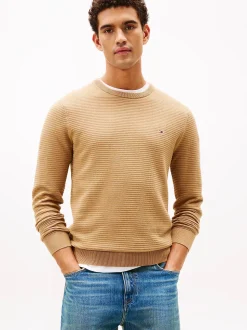 Tommy Hilfiger miesten neulepusero Seasonal Structure CNeck, beige