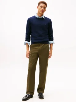 Tommy Hilfiger miesten neulepusero Seasonal Structure CNeck, tummansininen