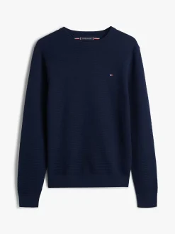 Tommy Hilfiger miesten neulepusero Seasonal Structure CNeck, tummansininen