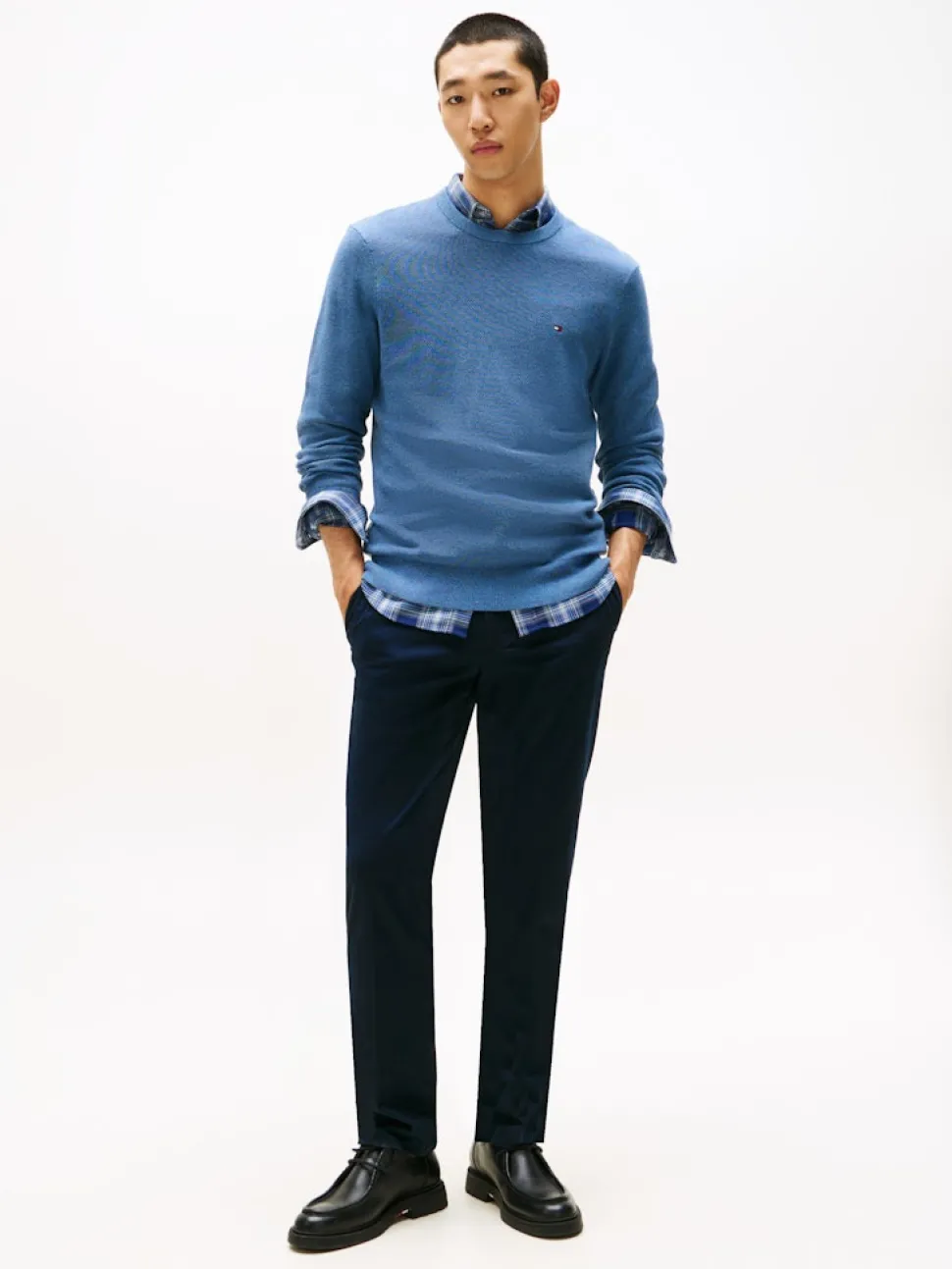Tommy Hilfiger miesten neulepusero K ESSENTIAL STRUCTURE CREW NECK, sininen