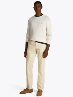 Tommy Hilfiger miesten neule, RACKING STRUCTURE C-NECK Valkoinen