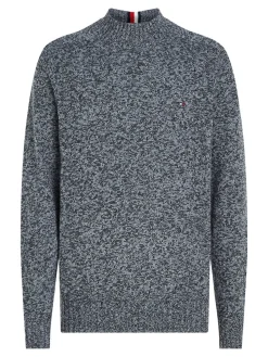 Tommy Hilfiger Miesten Neule, K MULTI HTR MERINO MOCK NK Tummanharmaa