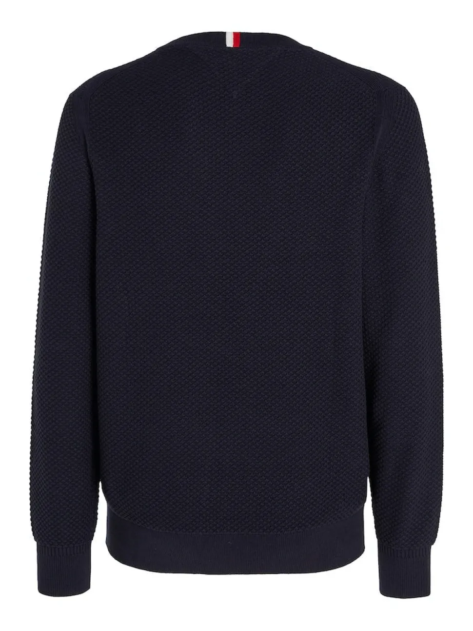 Tommy Hilfiger Miesten Neulepusero, OVAL STRUCTURE CREW Tummansininen