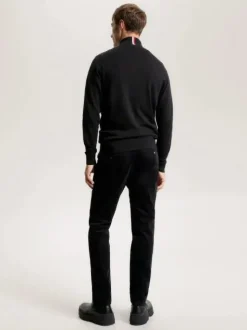 Tommy Hilfiger miesten neuletakki PIMA ORG CTN CASHMERE FULL ZIP, musta