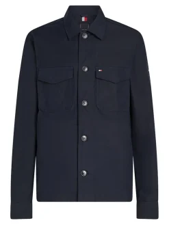 Tommy Hilfiger miesten paita, C0TT0N NYLON SHIRT JACKET Tummansininen