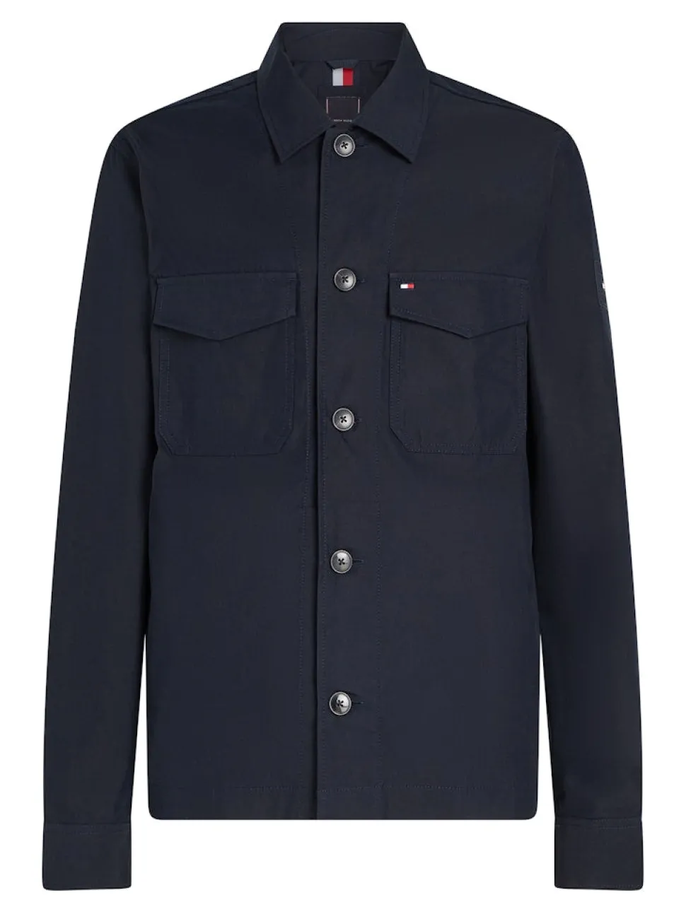 Tommy Hilfiger miesten paita, C0TT0N NYLON SHIRT JACKET Tummansininen