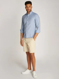 Tommy Hilfiger Miesten Paita, BRUSHED SOLID SF SHIRT Keskisininen