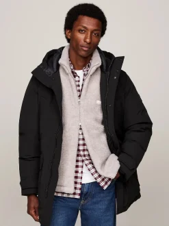 Tommy Hilfiger Miesten Parkatakki, ROCKIE NON FUR DOWN PARKA Musta