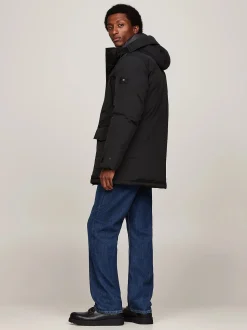 Tommy Hilfiger Miesten Parkatakki, ROCKIE NON FUR DOWN PARKA Musta