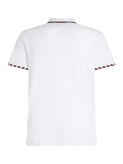 Tommy Hilfiger miesten pikee, 1985 RWB TIPPED Valkoinen