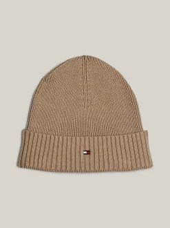 Tommy Hilfiger miesten pipo, TH FLAG PIMA COTTON BEANIE Beige
