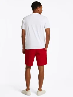 Tommy Hilfiger miesten t-paita, HILFIGER CENTER STACK LOGO TEE Valkoinen