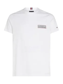 Tommy Hilfiger miesten t-paita, PRINTED BADGE TEE Valkoinen