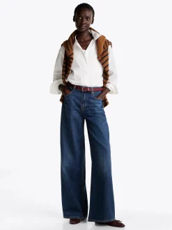 Tommy Hilfiger Naisten Farkut, WIDE LEG HW LOU Indigo