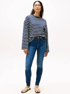 Tommy Hilfiger naisten farkut, FLO WIDE LEG JEANS Indigo