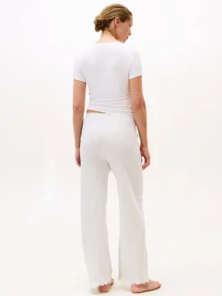 Tommy Hilfiger naisten housut, LACE PANT Vaaleanharmaa