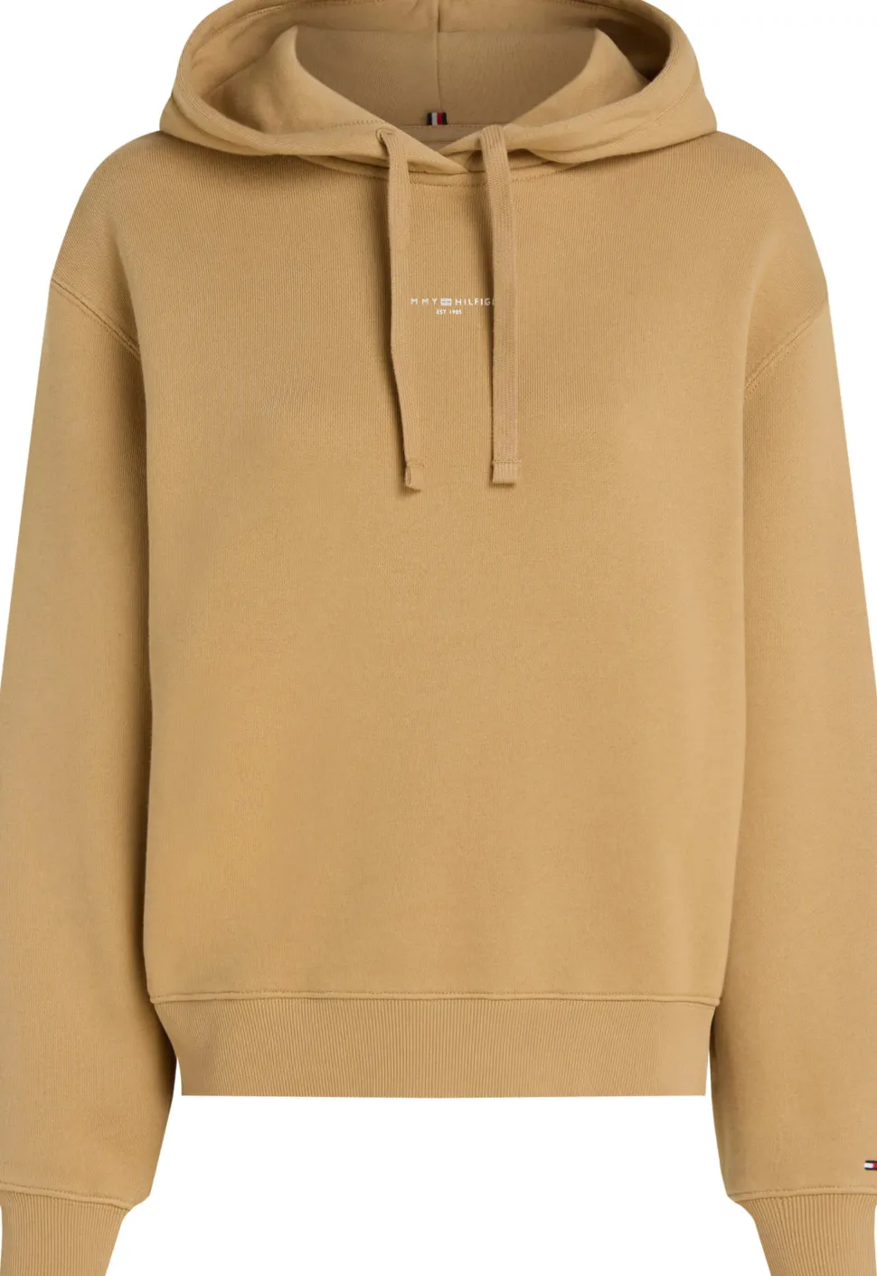 Tommy Hilfiger naisten huppari, MODERN REG MINI CORP HOODIE Kameli