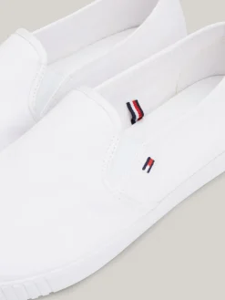 Tommy Hilfiger naisten kengät, CANVAS SLIP-ON SNEAKER Valkoinen