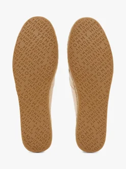 Tommy Hilfiger naisten kengät, TH LOGO METALLIC LEATHER ESPADRILLE Kullankeltainen