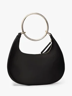 Tommy Hilfiger naisten laukku TH BRIGHT BRACELET HOBO SATIN, musta