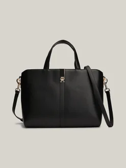 Tommy Hilfiger Naisten Laukku, TH HERITAGE SATCHEL Musta