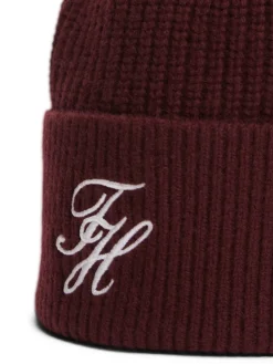 Tommy Hilfiger naisten pipo Tommy Script Cashmere Beanie, viininpunainen