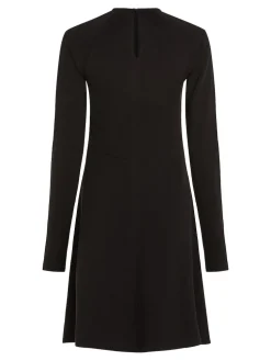 Tommy Hilfiger Naisten Pitkähihainen Trikoomekko, F&F C-NK SHINY INTERLOCK LS DRESS 99 Musta