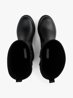 Tommy Hilfiger naisten saappaat FLAG LONG RAINBOOT WARM LINING, musta
