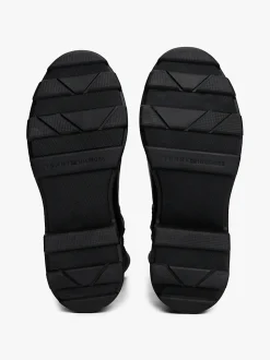 Tommy Hilfiger naisten saappaat FLAG LONG RAINBOOT WARM LINING, musta