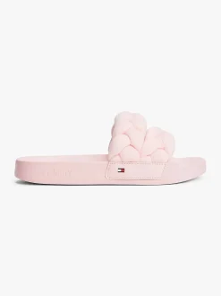 Tommy Hilfiger naisten sandaalit, TJW BRAIDED SLIDE Vaaleanpunainen