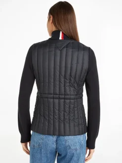 Tommy Hilfiger naisten takki, LW PADDED KNIT MIX JACKET Musta
