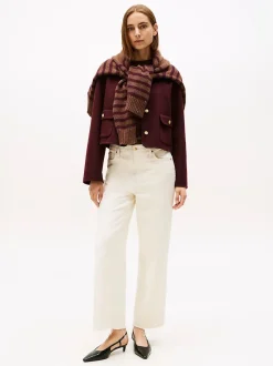Tommy Hilfiger naisten takki, DF WOOL BLEND REG LADY JACKET Viininpunainen