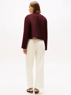 Tommy Hilfiger naisten takki, DF WOOL BLEND REG LADY JACKET Viininpunainen