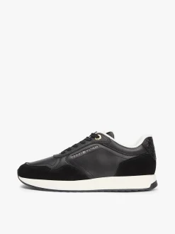 Tommy Hilfiger naisten tennarit Monogran Mix Material Runner, musta