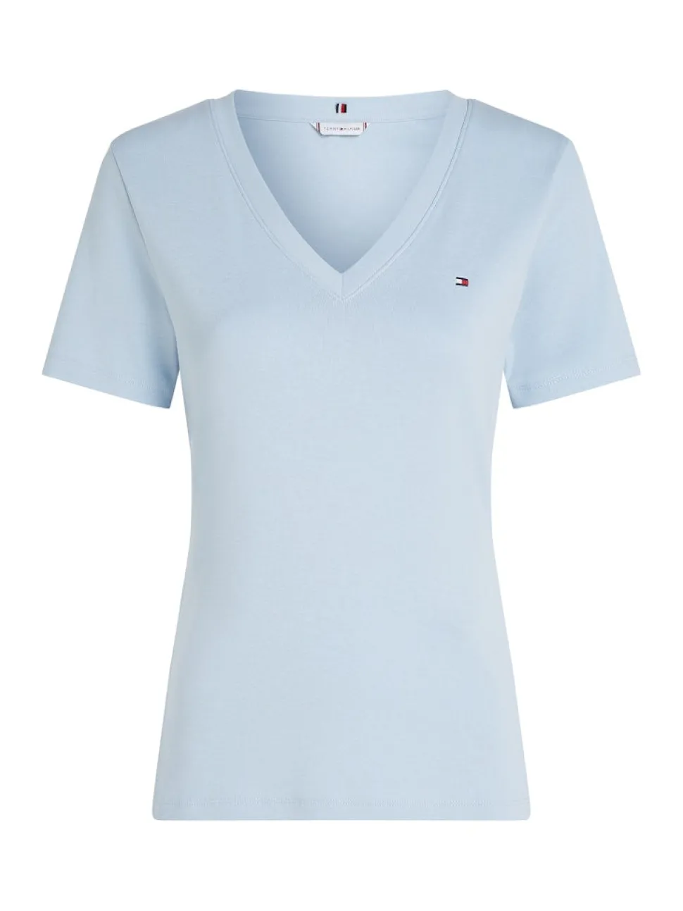 Tommy Hilfiger naisten t-paita, SLIM CODY V-NK SS, C1O Vaaleansininen