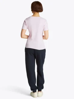 Tommy Hilfiger naisten t-paita, SLIM CODY V-NK SS, C1O Vaaleanpunainen