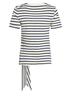 Tommy Hilfiger naisten t-paita, KNOT BOAT-NK SS TEE Raidallinen Valkoinen