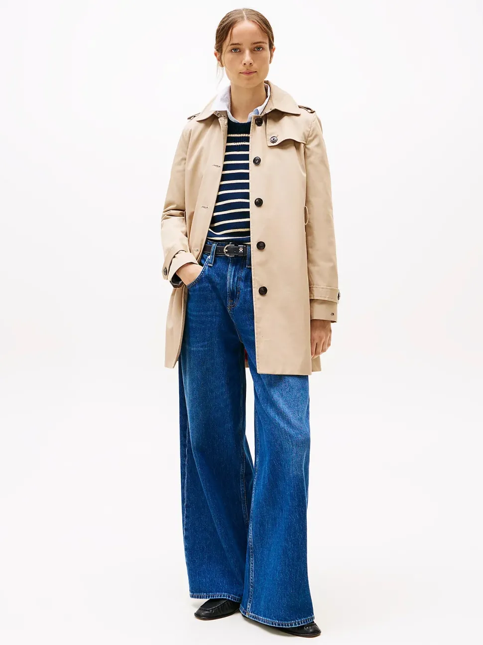 Tommy Hilfiger naisten trenssitakki, HERITAGE SINGLE BREASTED TRENCH Vaalea Beige