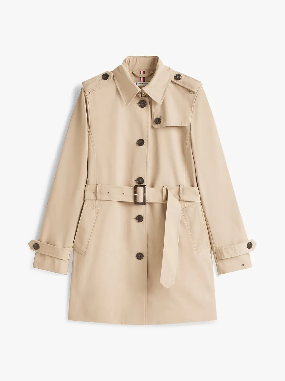 Tommy Hilfiger naisten trenssitakki, HERITAGE SINGLE BREASTED TRENCH Vaalea Beige