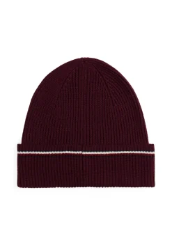 Tommy Hilfiger pipo TH RWB BEANIE, viininpunainen