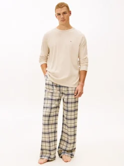 Tommy Hilfiget Relaxed Flannel PJ Set, Boxed beige